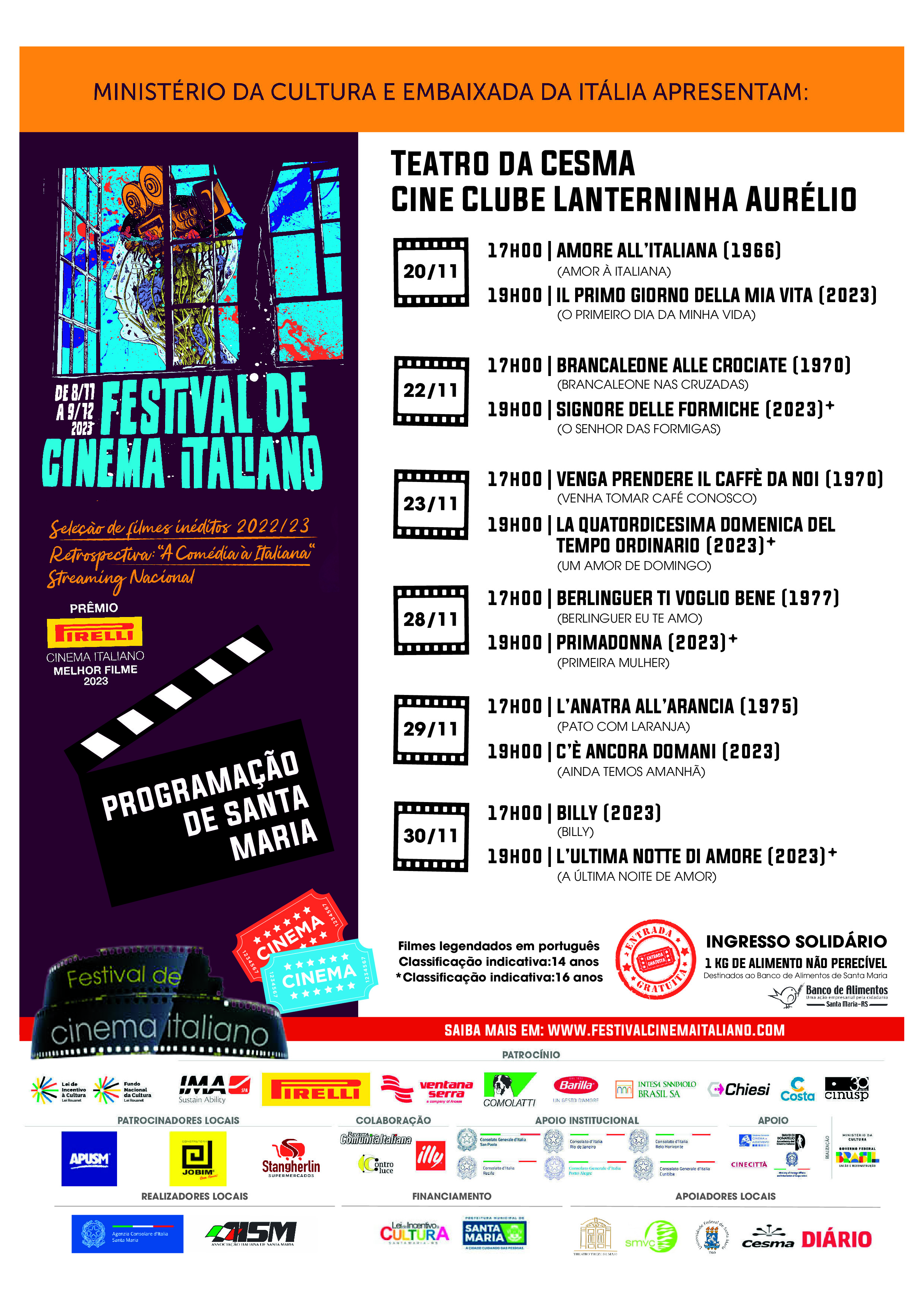 Festival de Cinema Italiano em Santa Maria